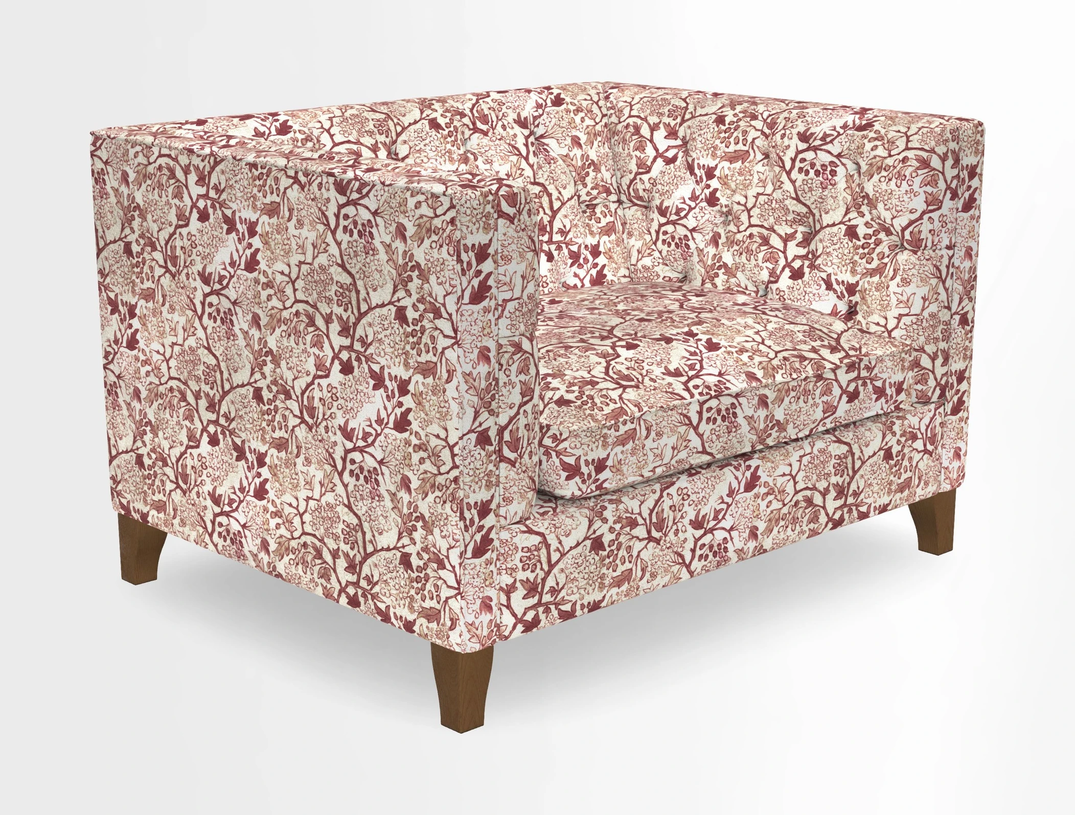 Haresfield Snuggler Dipped Arms in Mohair Lichen Seat Cushion in RHS Gertrude Jekyll Meadow Flower Olive and Scatters in RHS Gertrude Jekyll Folklore Olive