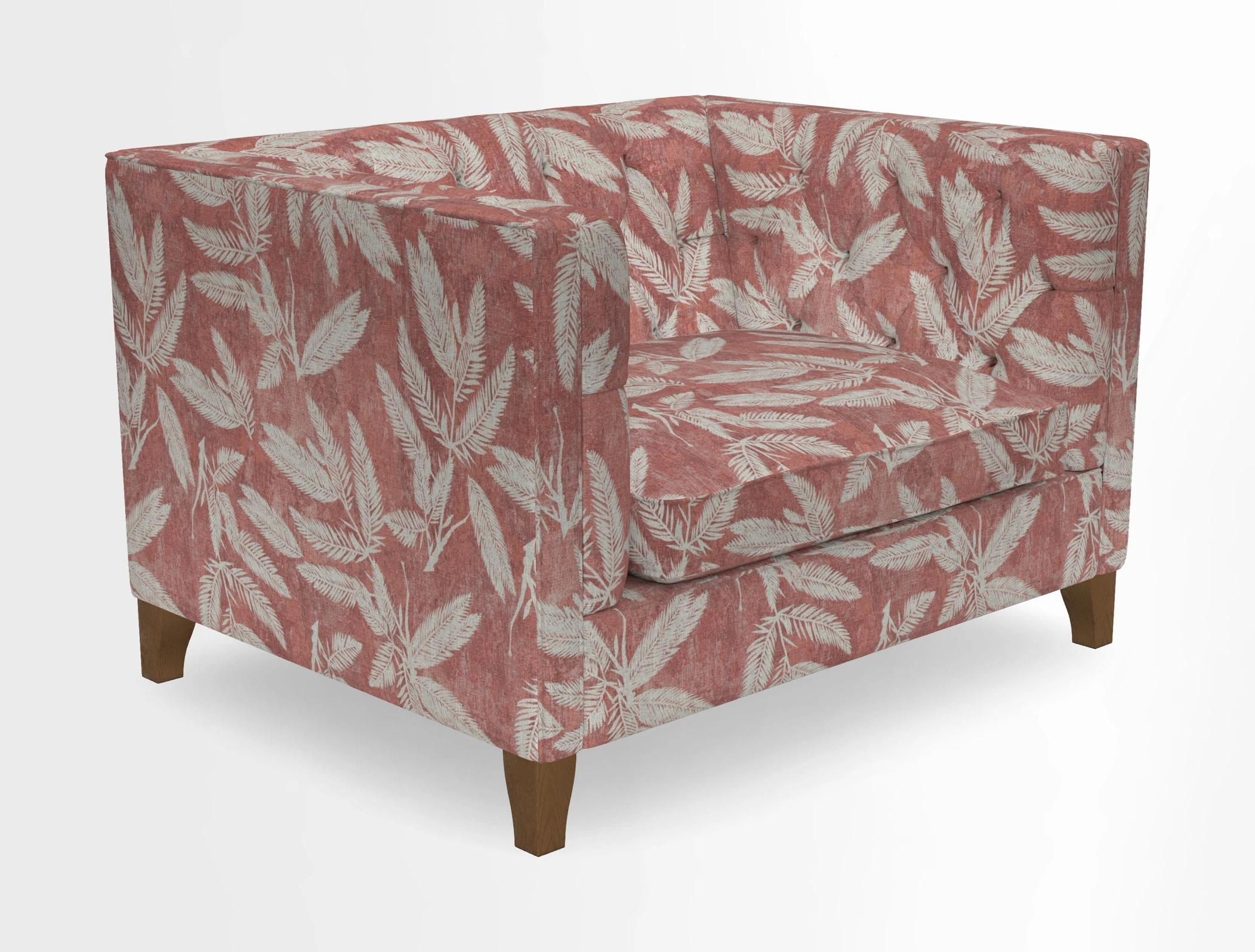 Haresfield Snuggler Dipped Arms in Mohair Lichen Seat Cushion in RHS Gertrude Jekyll Meadow Flower Olive and Scatters in RHS Gertrude Jekyll Folklore Olive