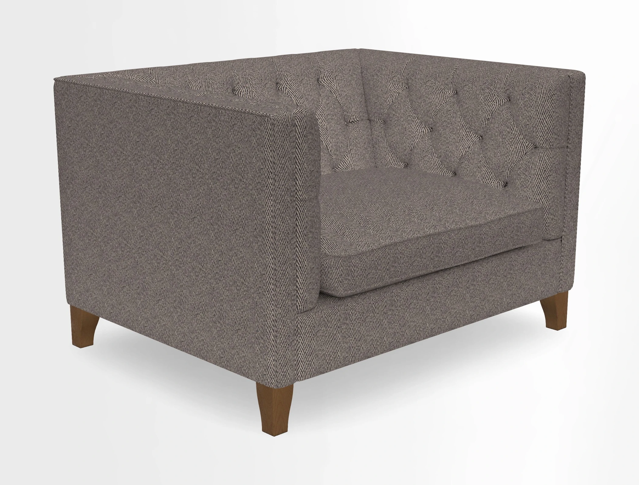 Haresfield Snuggler Dipped Arms in Mohair Lichen Seat Cushion in RHS Gertrude Jekyll Meadow Flower Olive and Scatters in RHS Gertrude Jekyll Folklore Olive