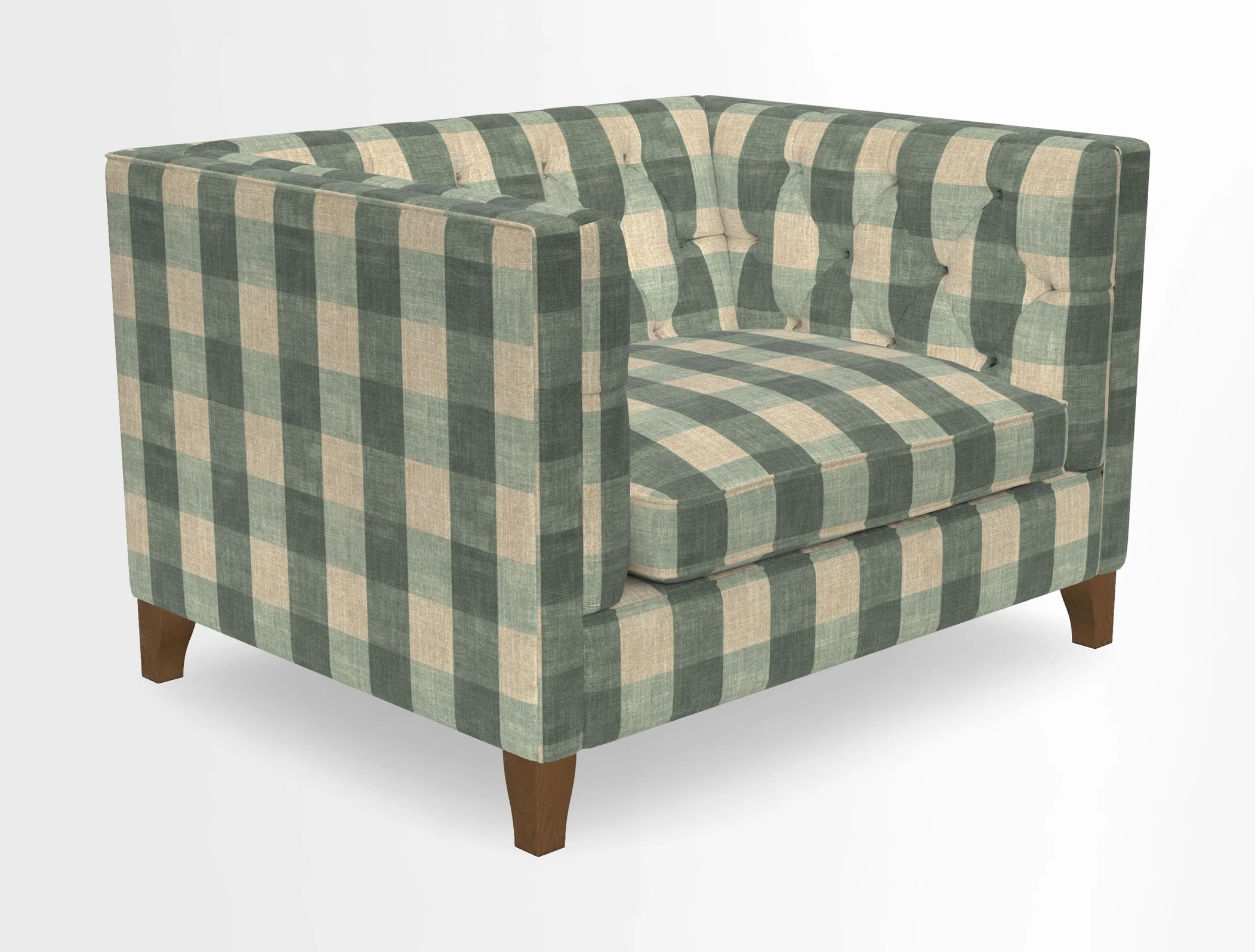 Haresfield Snuggler Dipped Arms in Mohair Lichen Seat Cushion in RHS Gertrude Jekyll Meadow Flower Olive and Scatters in RHS Gertrude Jekyll Folklore Olive
