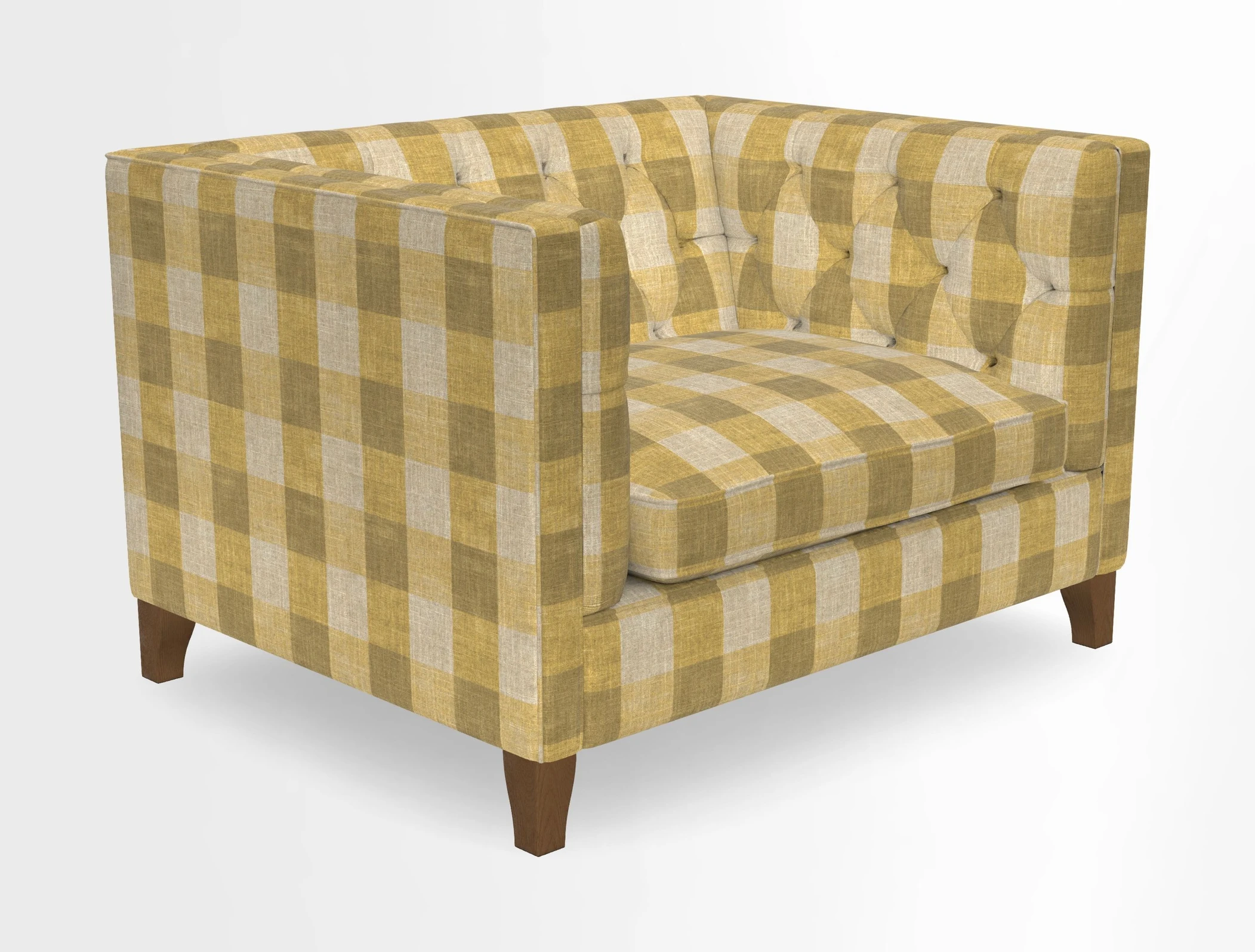 Haresfield Snuggler Dipped Arms in Mohair Lichen Seat Cushion in RHS Gertrude Jekyll Meadow Flower Olive and Scatters in RHS Gertrude Jekyll Folklore Olive