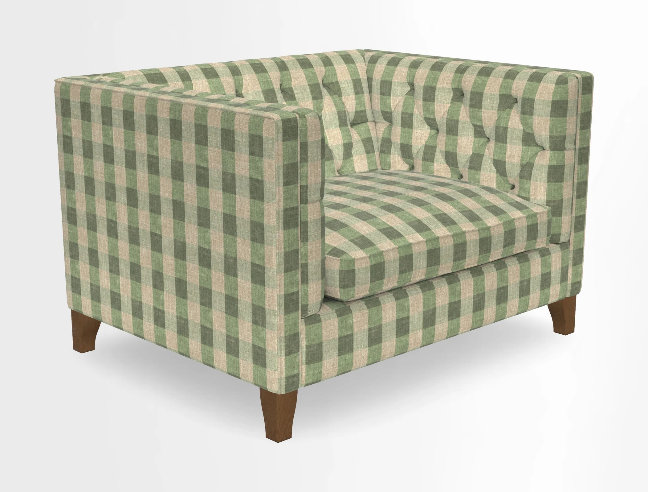 Haresfield Snuggler Dipped Arms in Mohair Lichen Seat Cushion in RHS Gertrude Jekyll Meadow Flower Olive and Scatters in RHS Gertrude Jekyll Folklore Olive