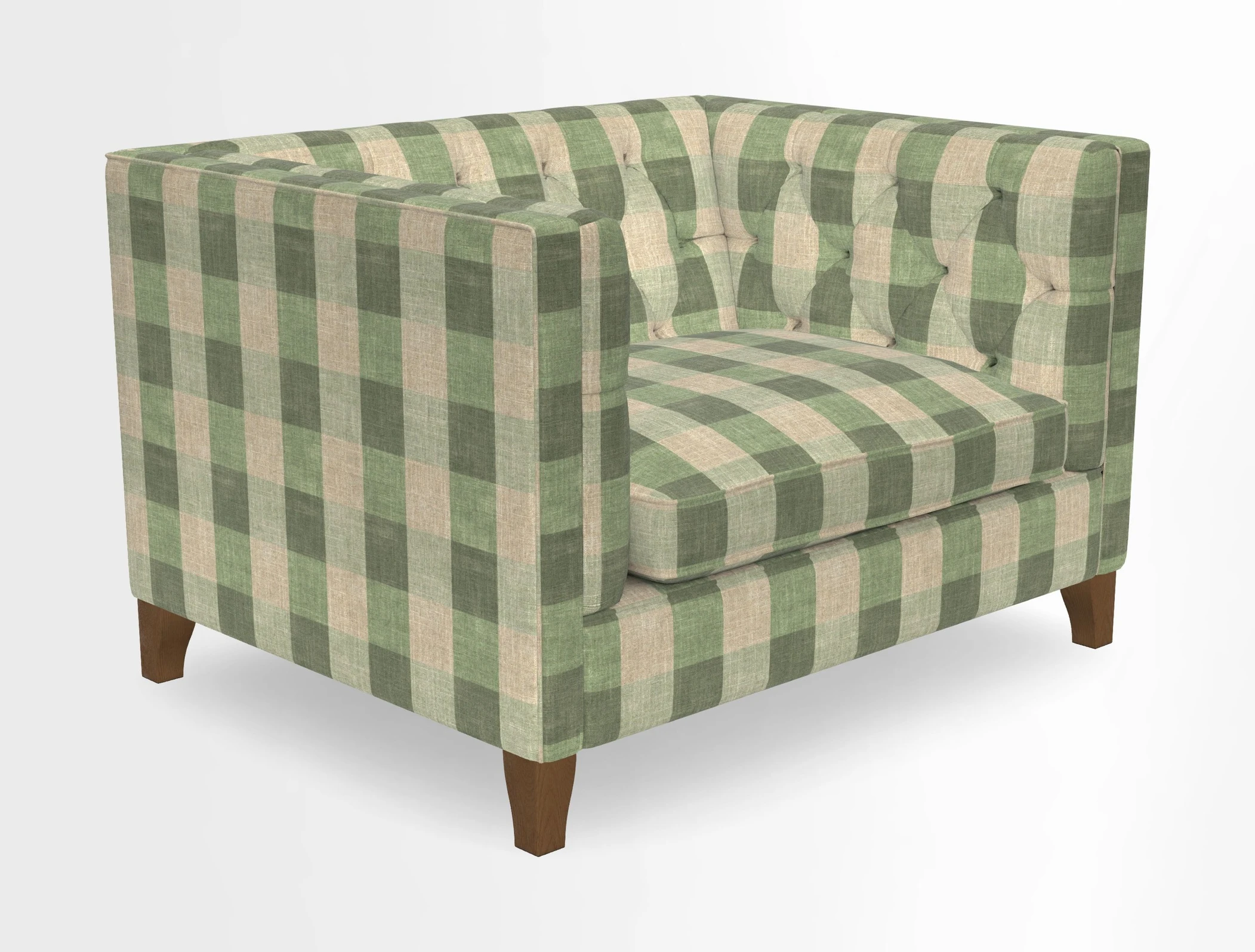 Haresfield Snuggler Dipped Arms in Mohair Lichen Seat Cushion in RHS Gertrude Jekyll Meadow Flower Olive and Scatters in RHS Gertrude Jekyll Folklore Olive