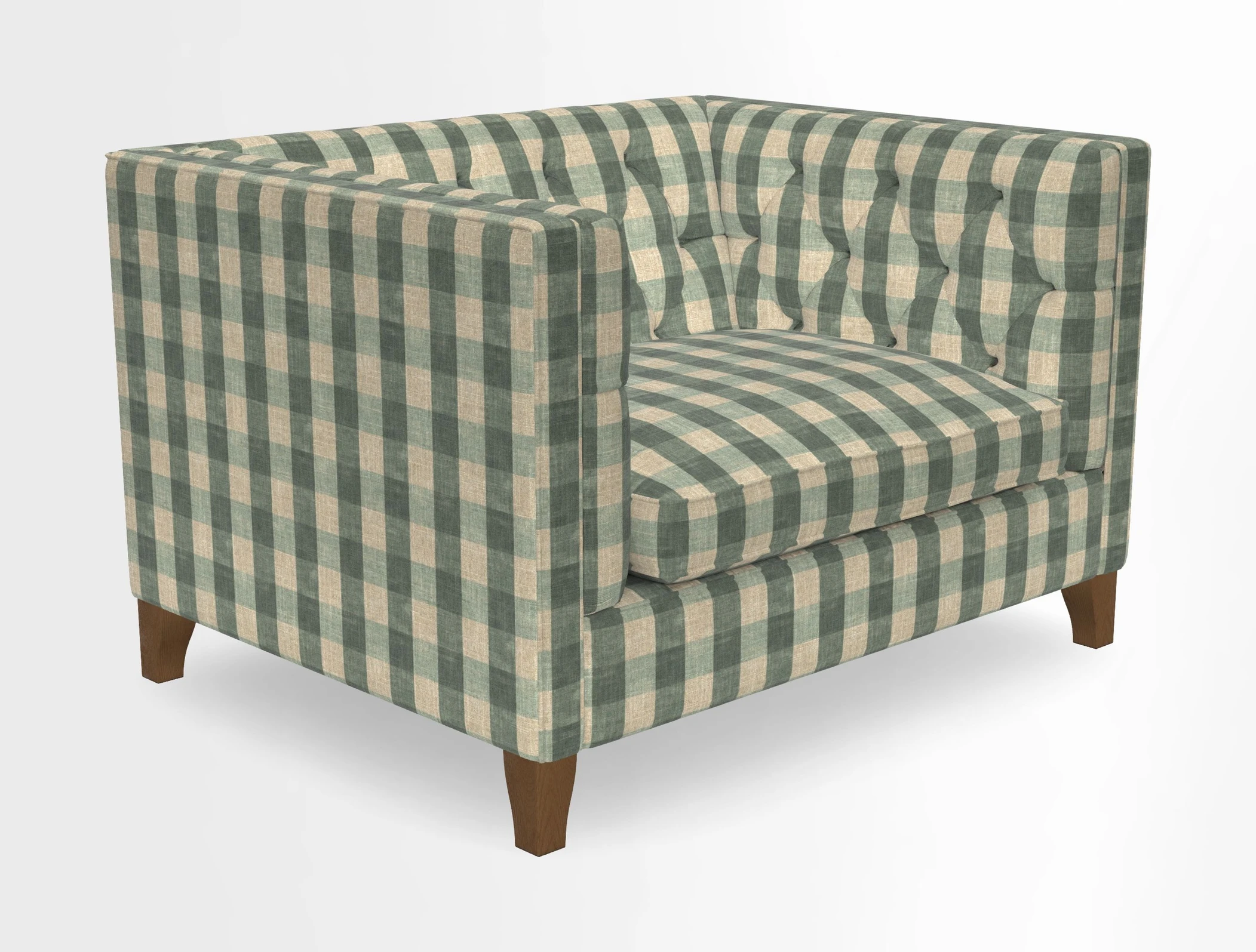 Haresfield Snuggler Dipped Arms in Mohair Lichen Seat Cushion in RHS Gertrude Jekyll Meadow Flower Olive and Scatters in RHS Gertrude Jekyll Folklore Olive