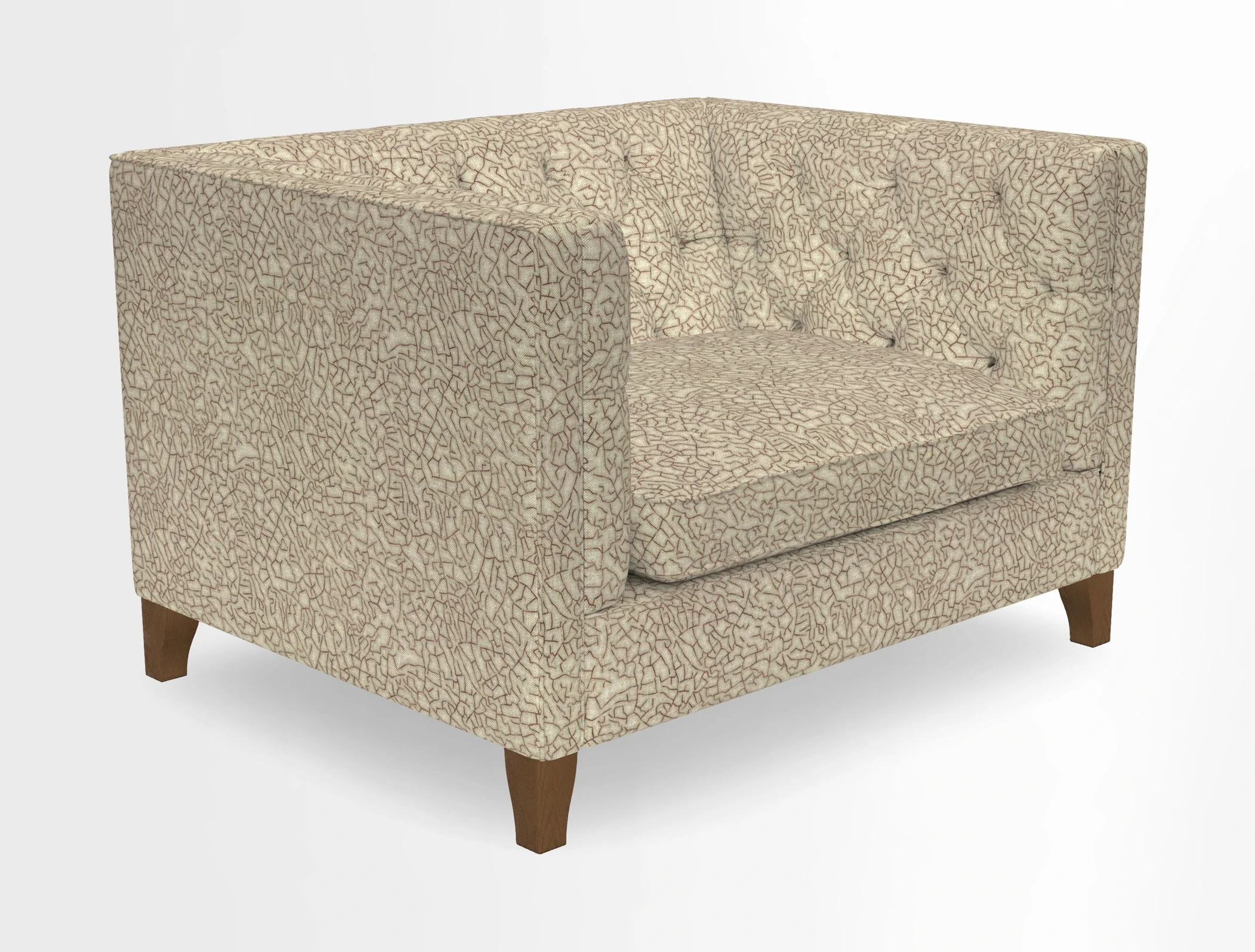 Haresfield Snuggler Dipped Arms in Mohair Lichen Seat Cushion in RHS Gertrude Jekyll Meadow Flower Olive and Scatters in RHS Gertrude Jekyll Folklore Olive