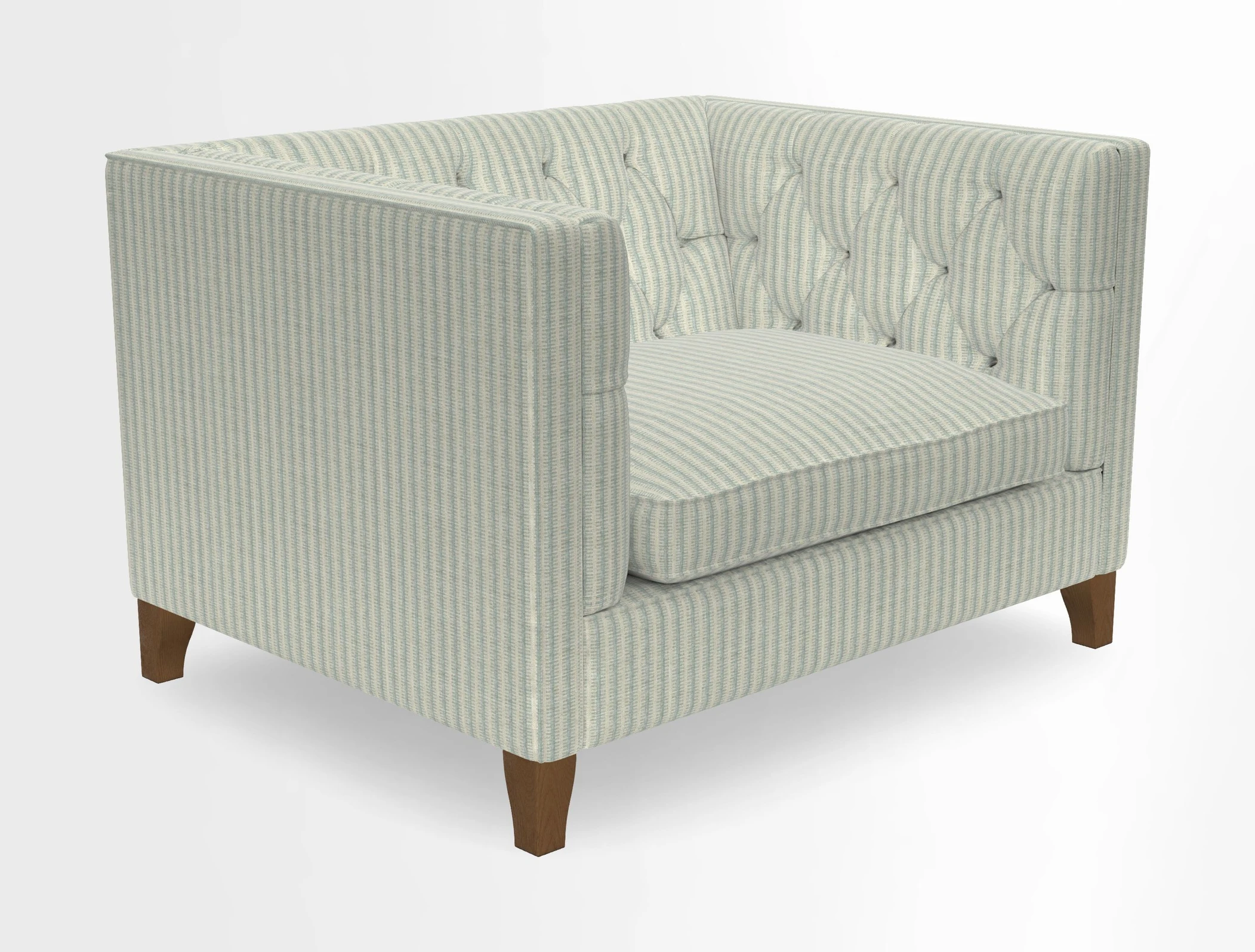 Haresfield Snuggler Dipped Arms in Mohair Lichen Seat Cushion in RHS Gertrude Jekyll Meadow Flower Olive and Scatters in RHS Gertrude Jekyll Folklore Olive