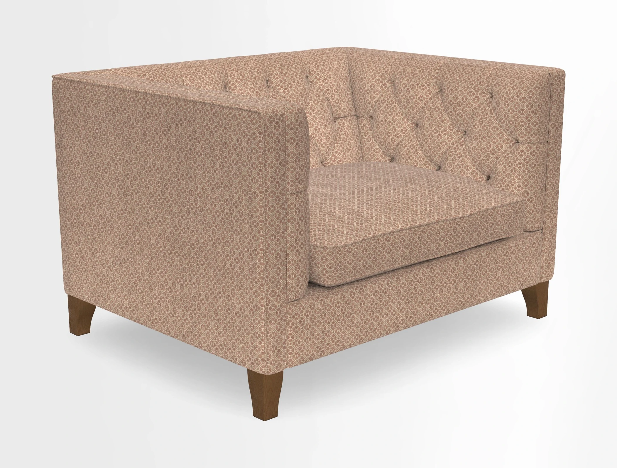 Haresfield Snuggler Dipped Arms in Mohair Lichen Seat Cushion in RHS Gertrude Jekyll Meadow Flower Olive and Scatters in RHS Gertrude Jekyll Folklore Olive