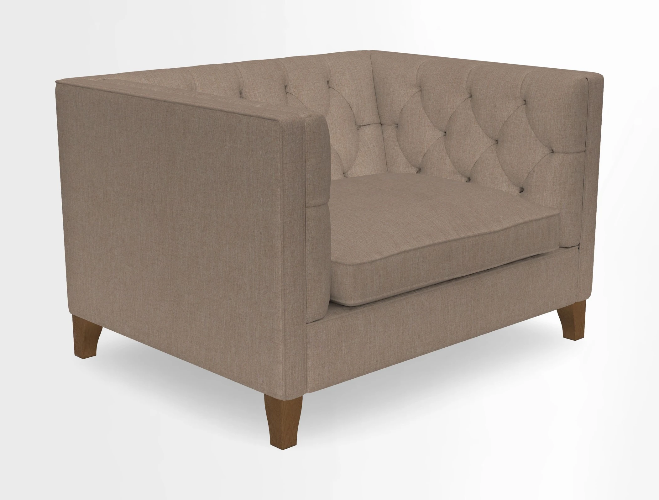 Haresfield Snuggler Dipped Arms in Mohair Lichen Seat Cushion in RHS Gertrude Jekyll Meadow Flower Olive and Scatters in RHS Gertrude Jekyll Folklore Olive