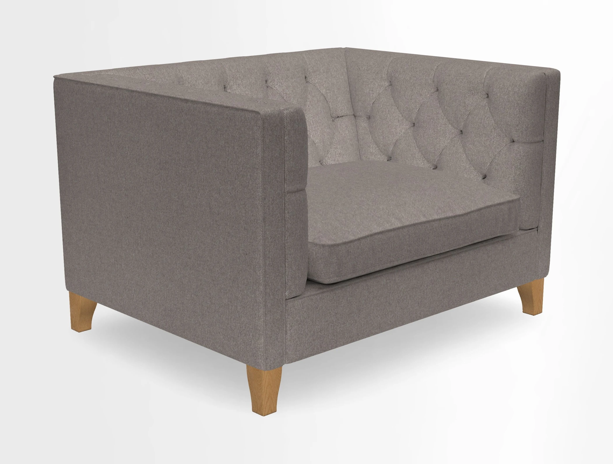 Haresfield Snuggler Dipped Arms in Mohair Lichen Seat Cushion in RHS Gertrude Jekyll Meadow Flower Olive and Scatters in RHS Gertrude Jekyll Folklore Olive