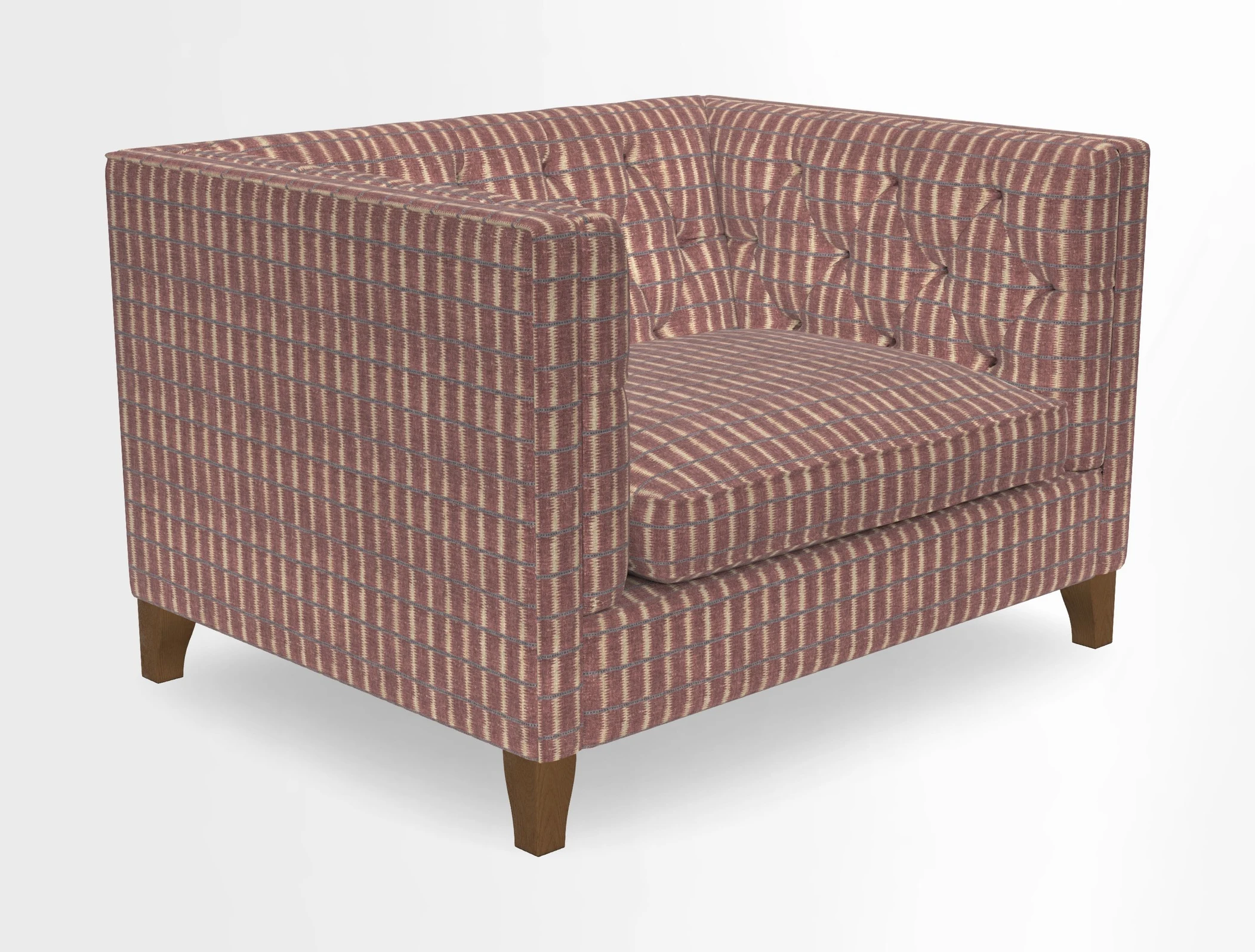 Haresfield Snuggler Dipped Arms in Mohair Lichen Seat Cushion in RHS Gertrude Jekyll Meadow Flower Olive and Scatters in RHS Gertrude Jekyll Folklore Olive