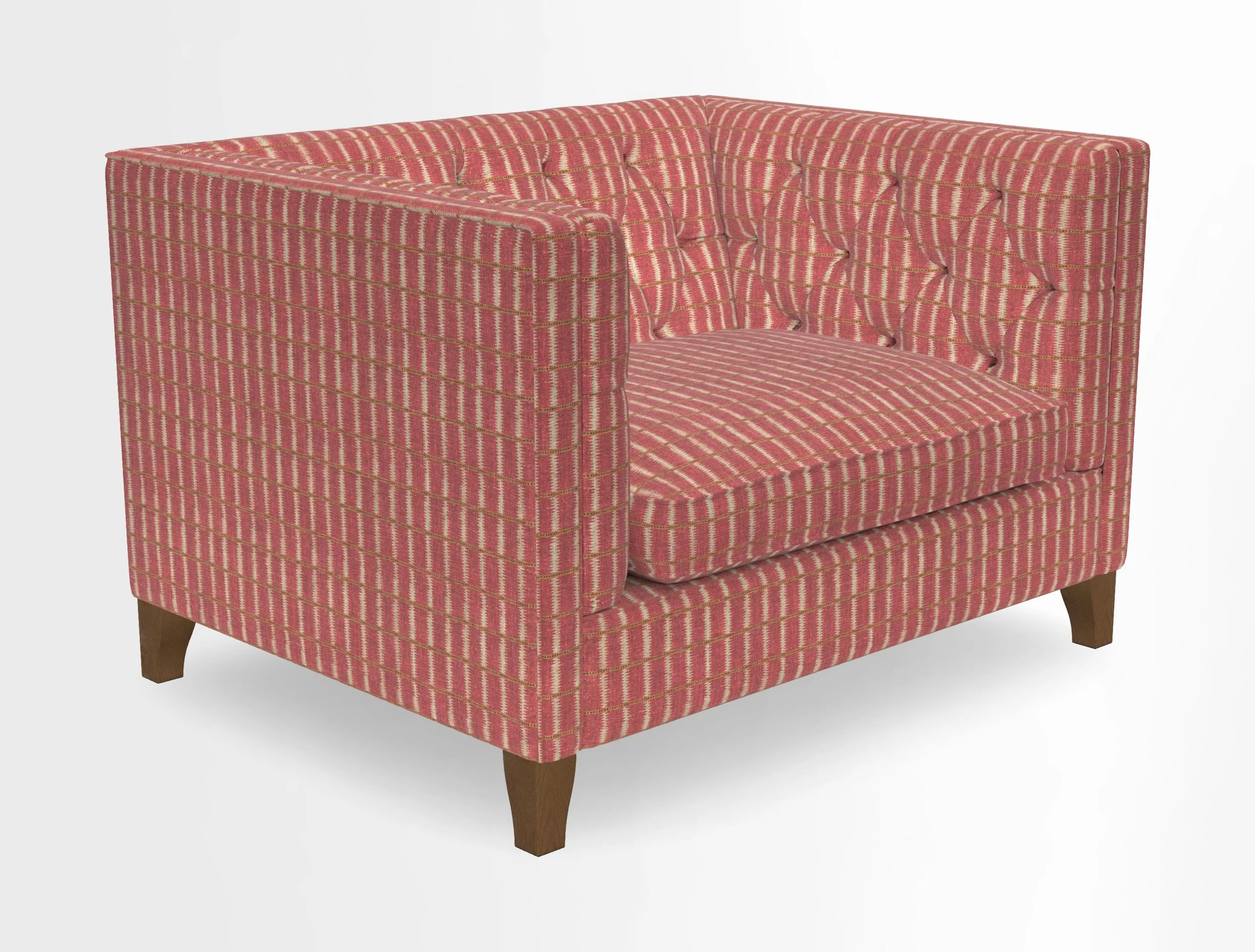 Haresfield Snuggler Dipped Arms in Mohair Lichen Seat Cushion in RHS Gertrude Jekyll Meadow Flower Olive and Scatters in RHS Gertrude Jekyll Folklore Olive