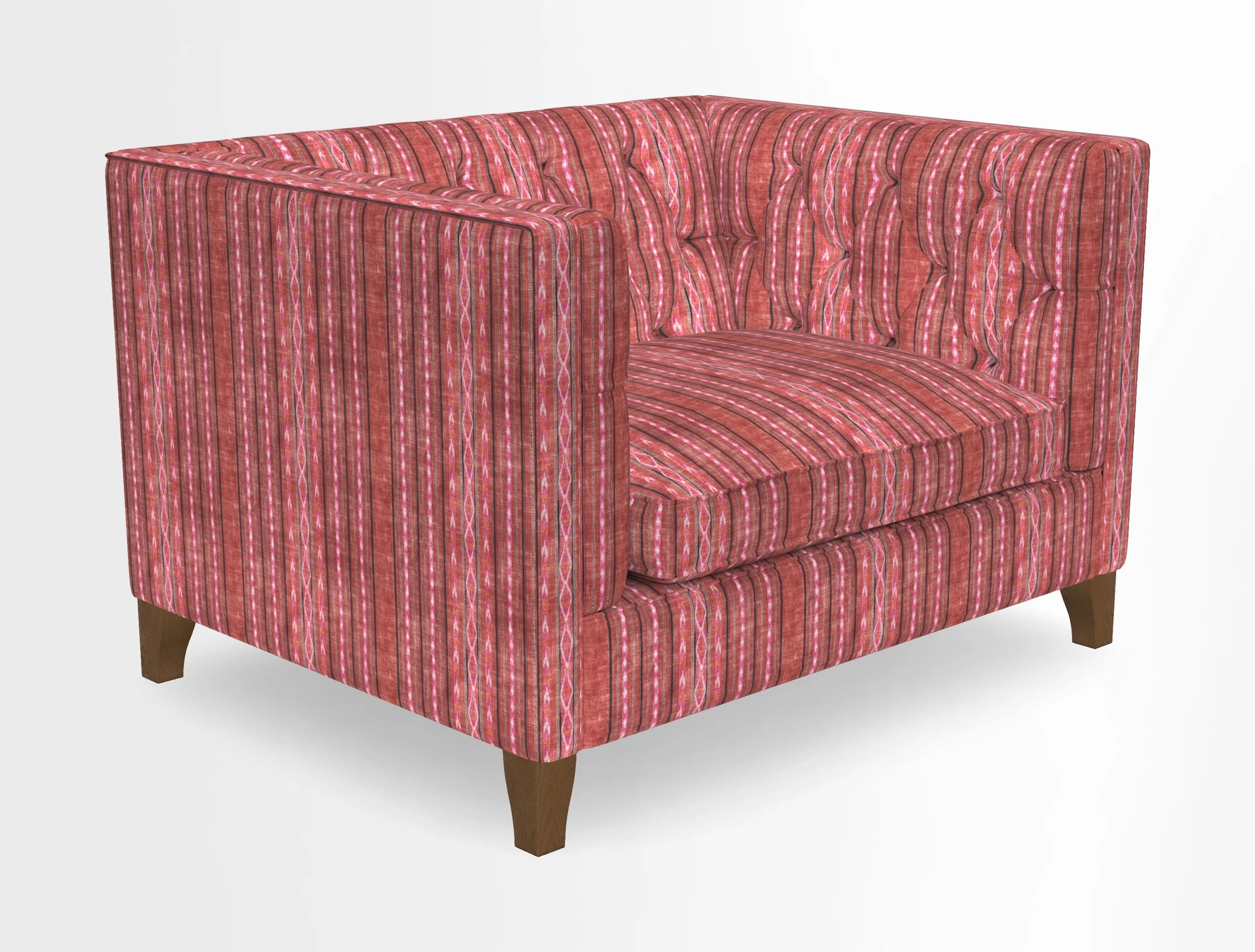 Haresfield Snuggler Dipped Arms in Mohair Lichen Seat Cushion in RHS Gertrude Jekyll Meadow Flower Olive and Scatters in RHS Gertrude Jekyll Folklore Olive