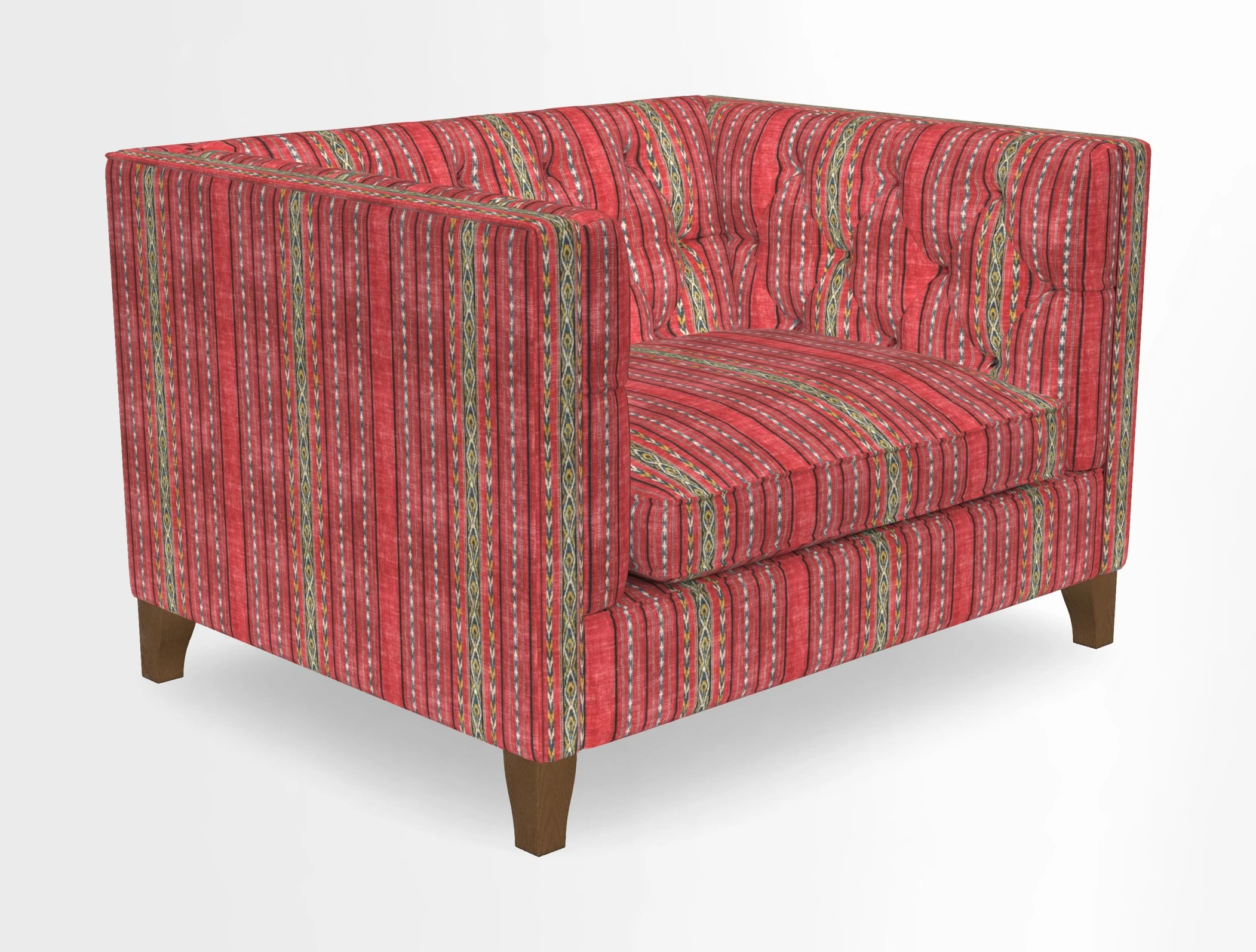 Haresfield Snuggler Dipped Arms in Mohair Lichen Seat Cushion in RHS Gertrude Jekyll Meadow Flower Olive and Scatters in RHS Gertrude Jekyll Folklore Olive