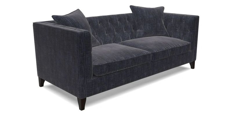Haresfield 3 seater sofa in Whernside Spring Grass and Stockport Stripe Hunter 