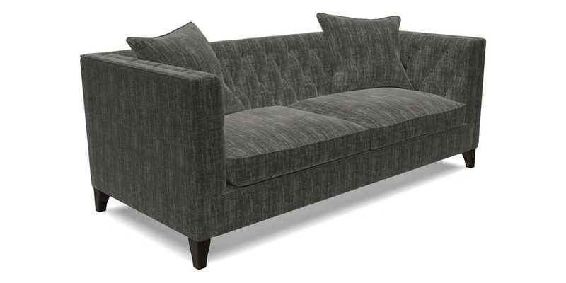 Haresfield 3 seater sofa in Whernside Spring Grass and Stockport Stripe Hunter 