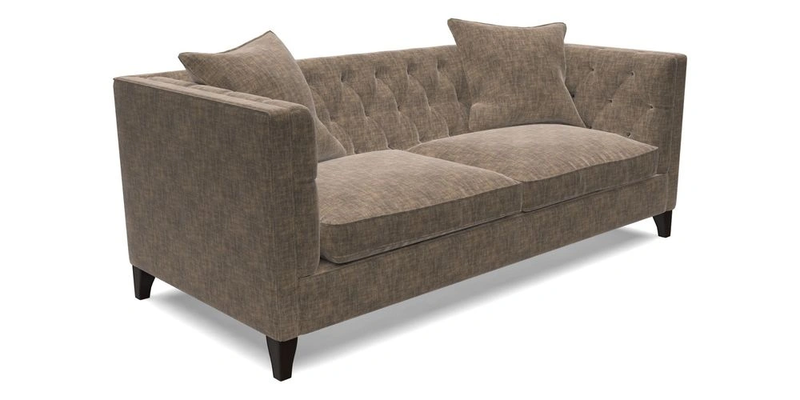 Haresfield 3 seater sofa in Whernside Spring Grass and Stockport Stripe Hunter 