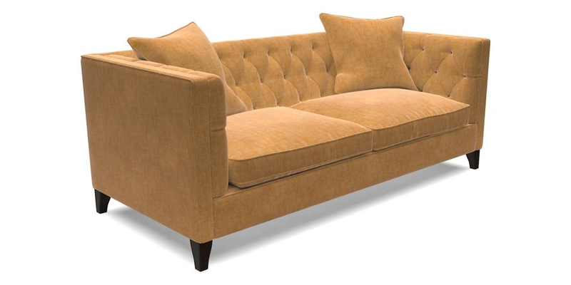 Haresfield 3 seater sofa in Whernside Spring Grass and Stockport Stripe Hunter 