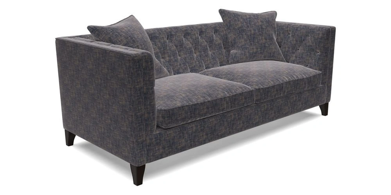 Haresfield 3 seater sofa in Whernside Spring Grass and Stockport Stripe Hunter 
