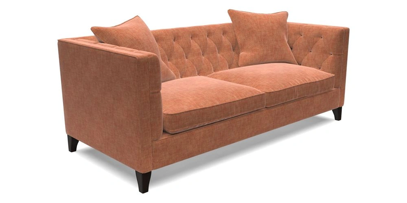 Haresfield 3 seater sofa in Whernside Spring Grass and Stockport Stripe Hunter 