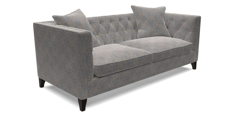 Haresfield 3 seater sofa in Whernside Spring Grass and Stockport Stripe Hunter 