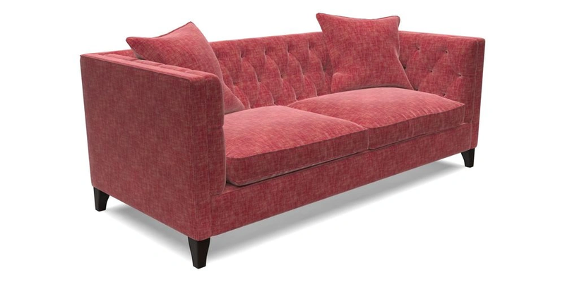 Haresfield 3 seater sofa in Whernside Spring Grass and Stockport Stripe Hunter 