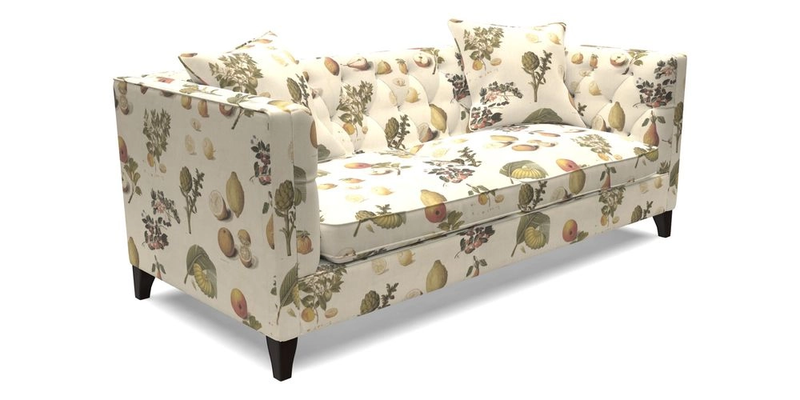 Haresfield 3 seater sofa in Whernside Spring Grass and Stockport Stripe Hunter 