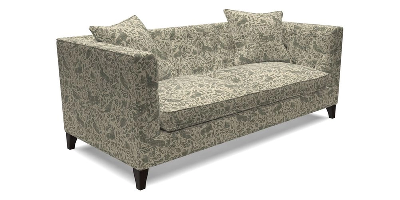 Haresfield 3 seater sofa in Whernside Spring Grass and Stockport Stripe Hunter 