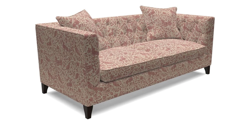 Haresfield 3 seater sofa in Whernside Spring Grass and Stockport Stripe Hunter 
