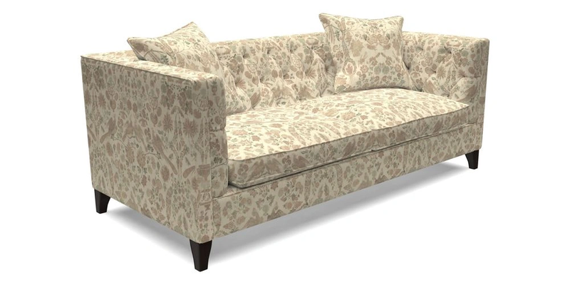 Haresfield 3 seater sofa in Whernside Spring Grass and Stockport Stripe Hunter 