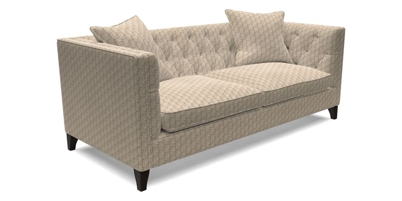 Haresfield 3 seater sofa in Whernside Spring Grass and Stockport Stripe Hunter 