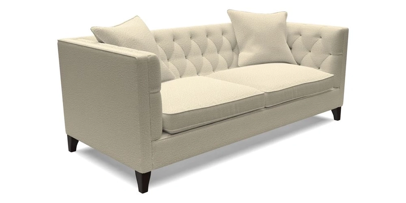 Haresfield 3 seater sofa in Whernside Spring Grass and Stockport Stripe Hunter 