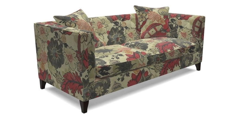 Haresfield 3 seater sofa in Whernside Spring Grass and Stockport Stripe Hunter 