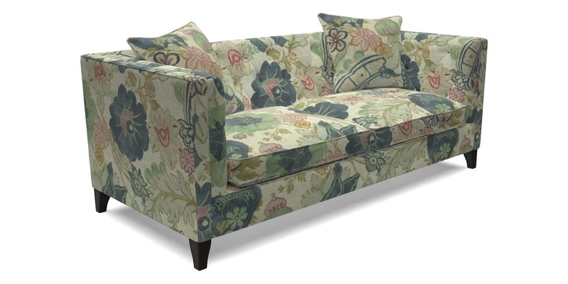 Haresfield 3 seater sofa in Whernside Spring Grass and Stockport Stripe Hunter 