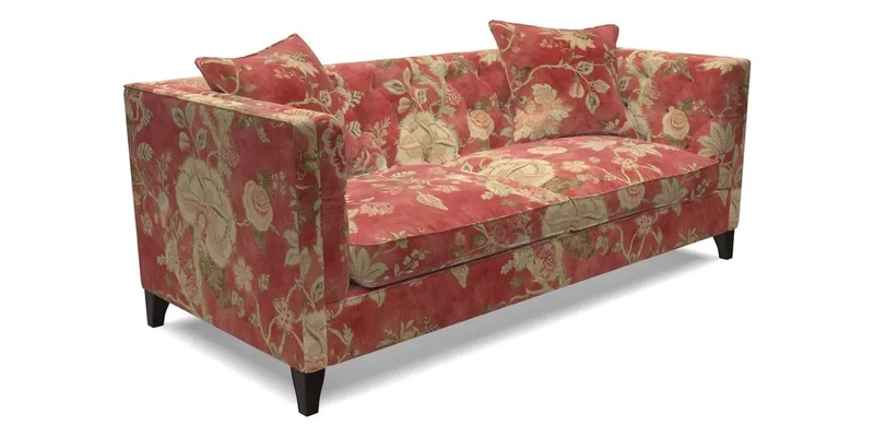 Haresfield 3 seater sofa in Whernside Spring Grass and Stockport Stripe Hunter 