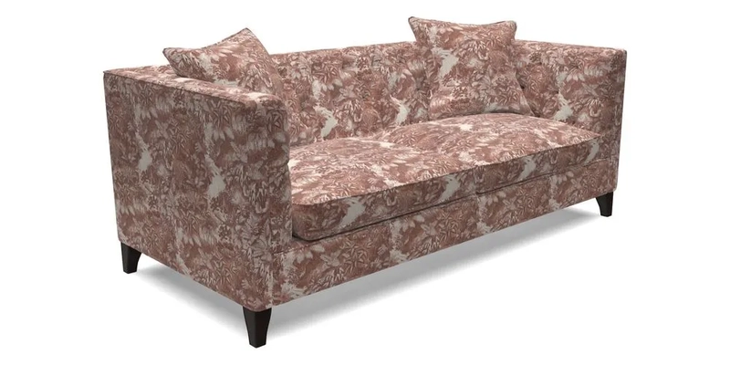 Haresfield 3 seater sofa in Whernside Spring Grass and Stockport Stripe Hunter 