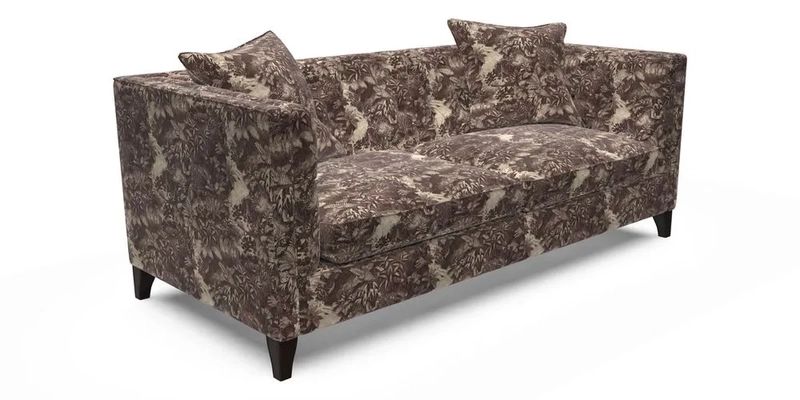 Haresfield 3 seater sofa in Whernside Spring Grass and Stockport Stripe Hunter 