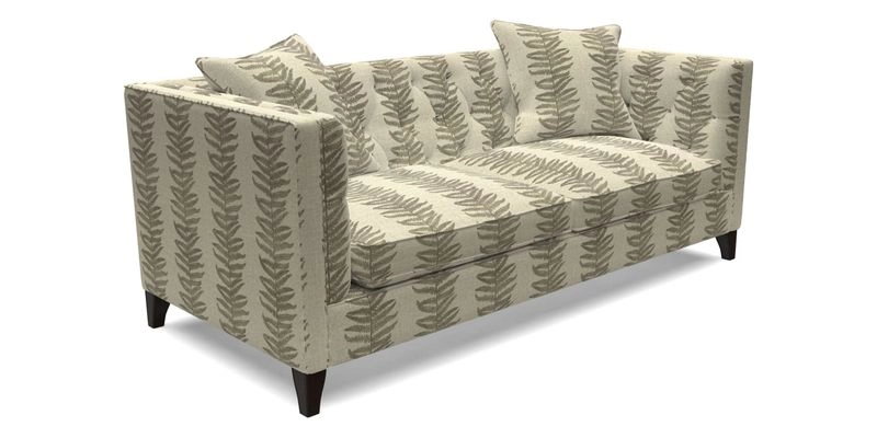 Haresfield 3 seater sofa in Whernside Spring Grass and Stockport Stripe Hunter 