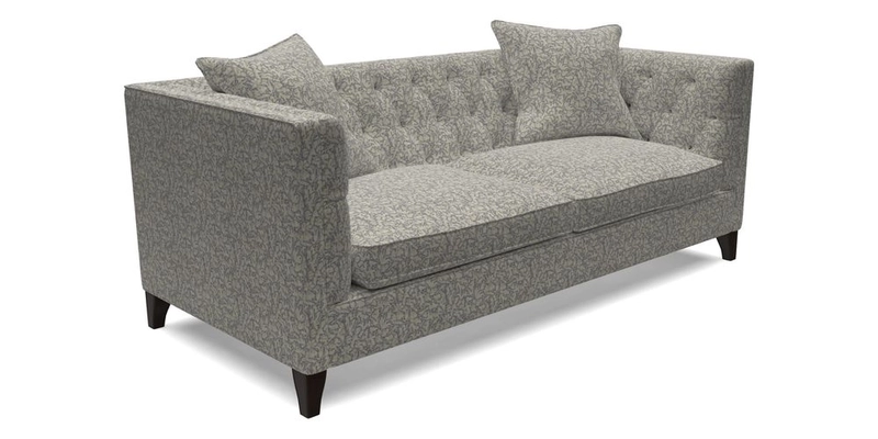 Haresfield 3 seater sofa in Whernside Spring Grass and Stockport Stripe Hunter 