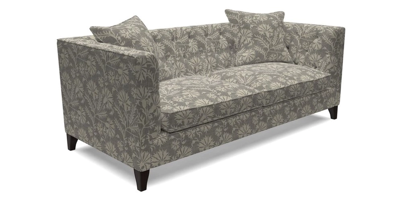 Haresfield 3 seater sofa in Whernside Spring Grass and Stockport Stripe Hunter 
