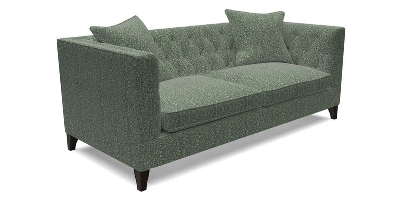 Haresfield 3 seater sofa in Whernside Spring Grass and Stockport Stripe Hunter 