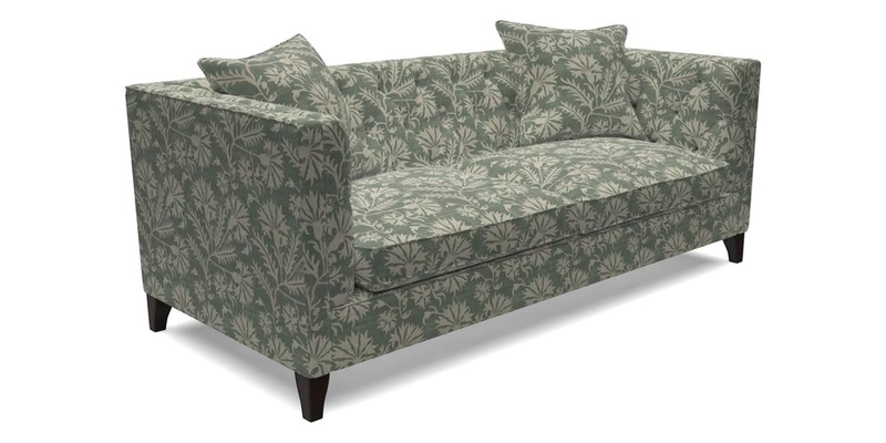 Haresfield 3 seater sofa in Whernside Spring Grass and Stockport Stripe Hunter 