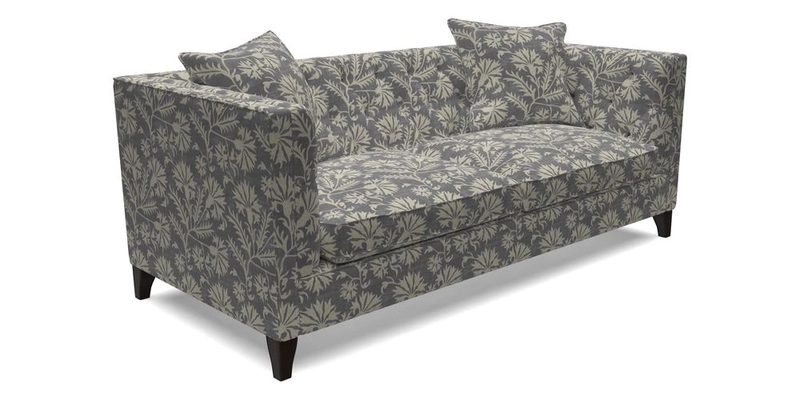 Haresfield 3 seater sofa in Whernside Spring Grass and Stockport Stripe Hunter 