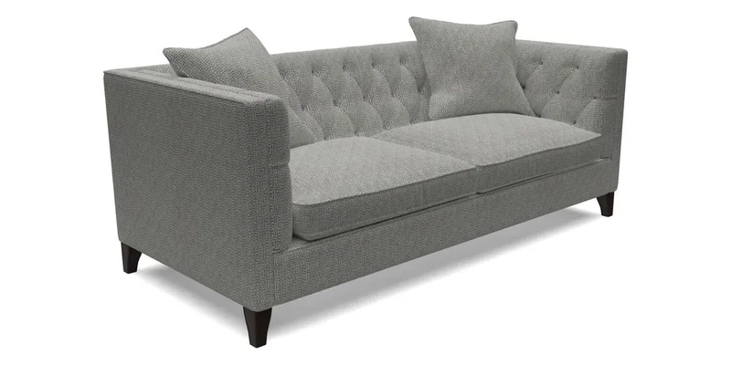Haresfield 3 seater sofa in Whernside Spring Grass and Stockport Stripe Hunter 