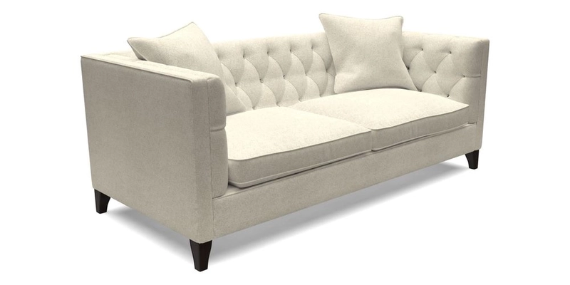 Haresfield 3 seater sofa in Whernside Spring Grass and Stockport Stripe Hunter 
