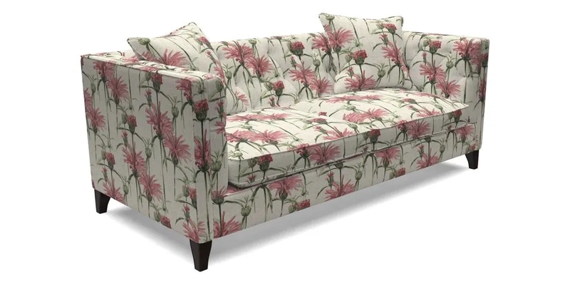 Haresfield 3 seater sofa in Whernside Spring Grass and Stockport Stripe Hunter 