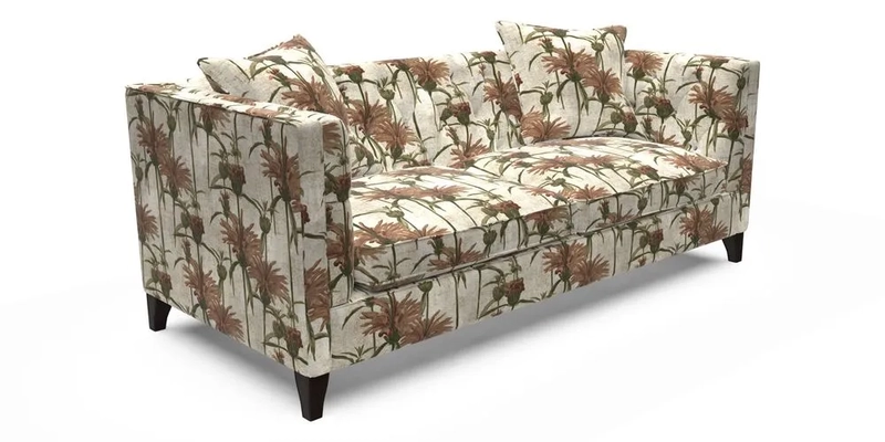 Haresfield 3 seater sofa in Whernside Spring Grass and Stockport Stripe Hunter 