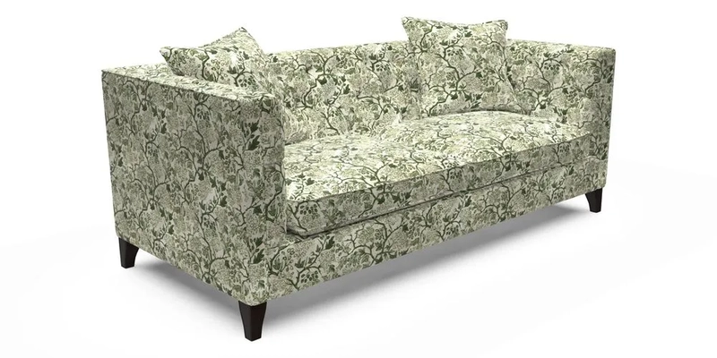 Haresfield 3 seater sofa in Whernside Spring Grass and Stockport Stripe Hunter 