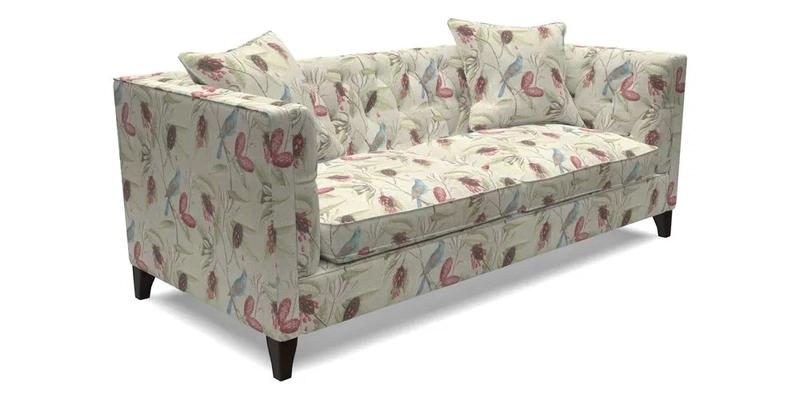 Haresfield 3 seater sofa in Whernside Spring Grass and Stockport Stripe Hunter 