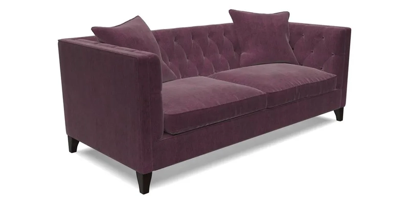 Haresfield 3 seater sofa in Whernside Spring Grass and Stockport Stripe Hunter 