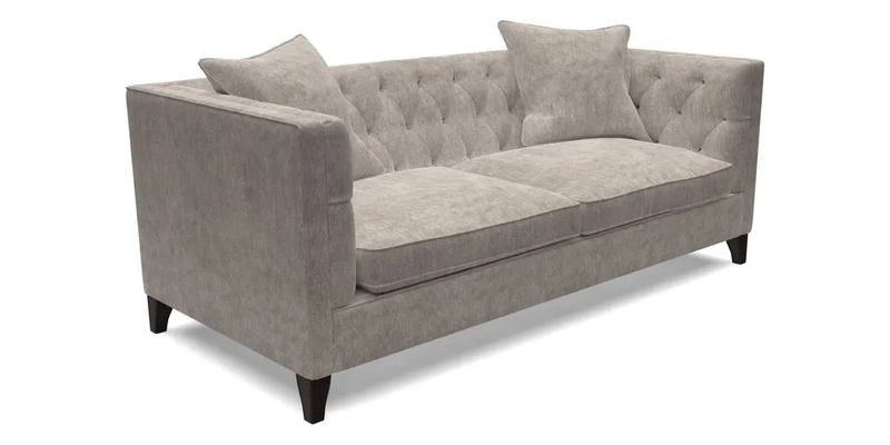 Haresfield 3 seater sofa in Whernside Spring Grass and Stockport Stripe Hunter 